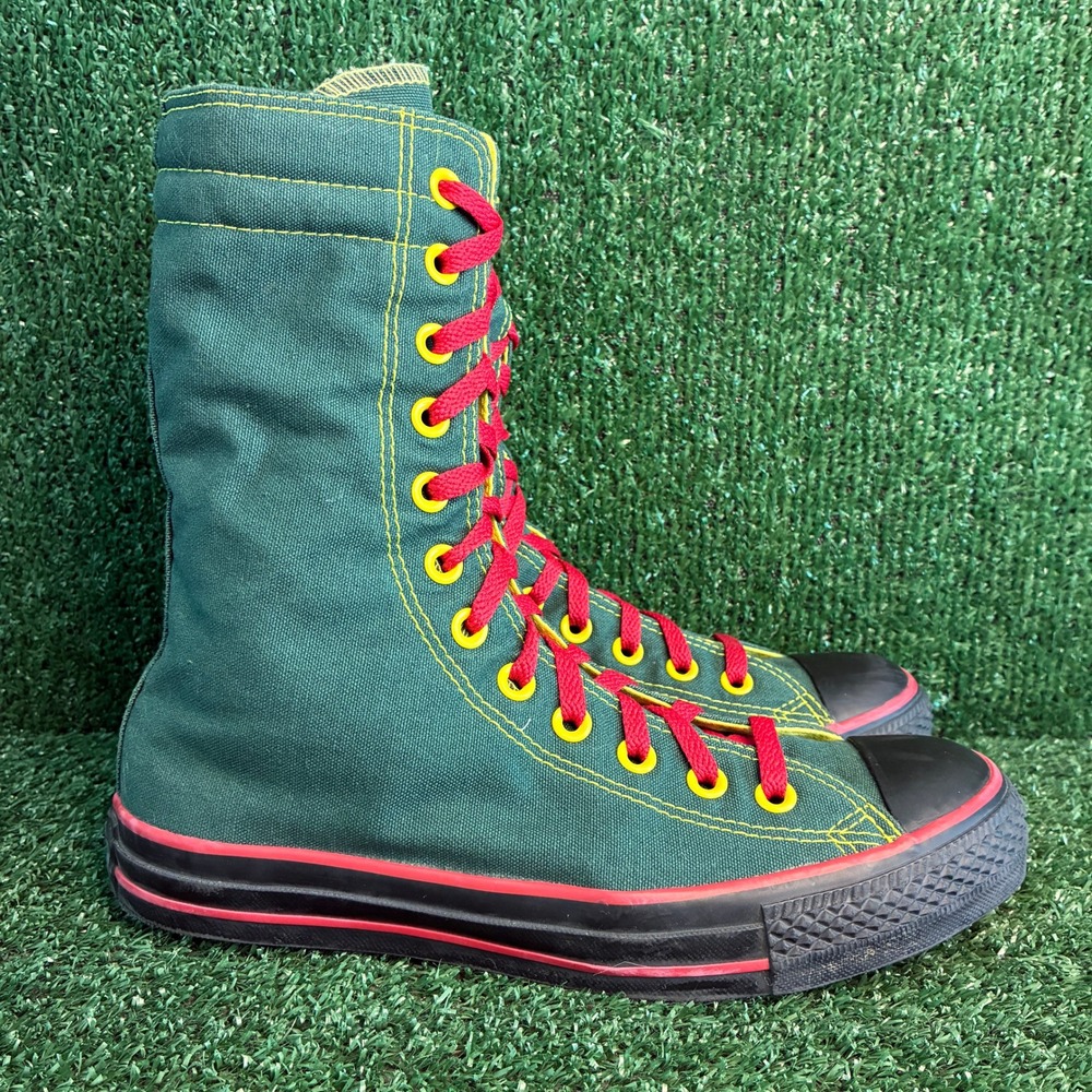 Converse Chuck Taylor XX-Hi Knee High Canvas Sneaker Boot Green Womens 9(Mens 7)